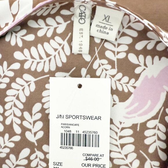 Cato Top Floral Print Cold Shoulder Halter Neckline Silky Multicolor XL NEW - Picture 6 of 9